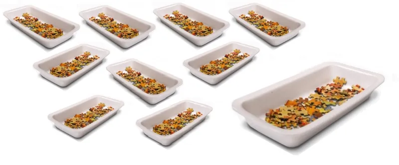 10 Boîtes de Tri Blanches - 17.8 cm x 13.3 cm