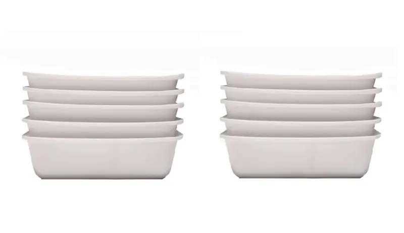 10 Boîtes de Tri Blanches - 17.8 cm x 13.3 cm