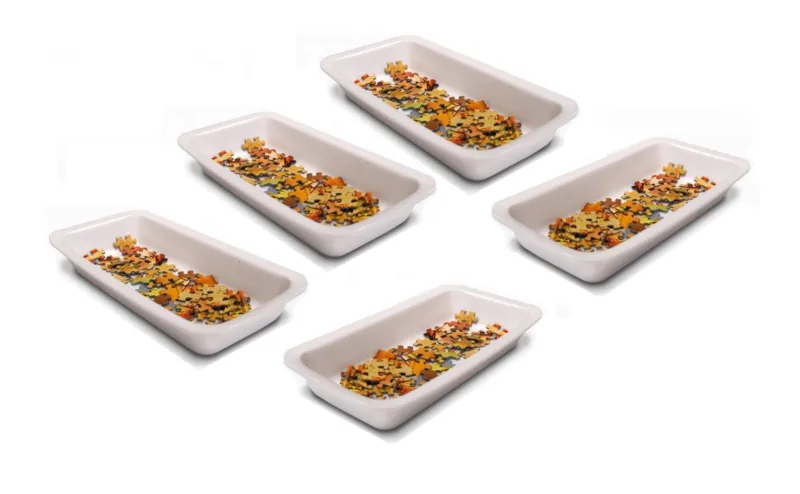 5 Boîtes de Tri Blanches - 17.8 cm x 13.3 cm