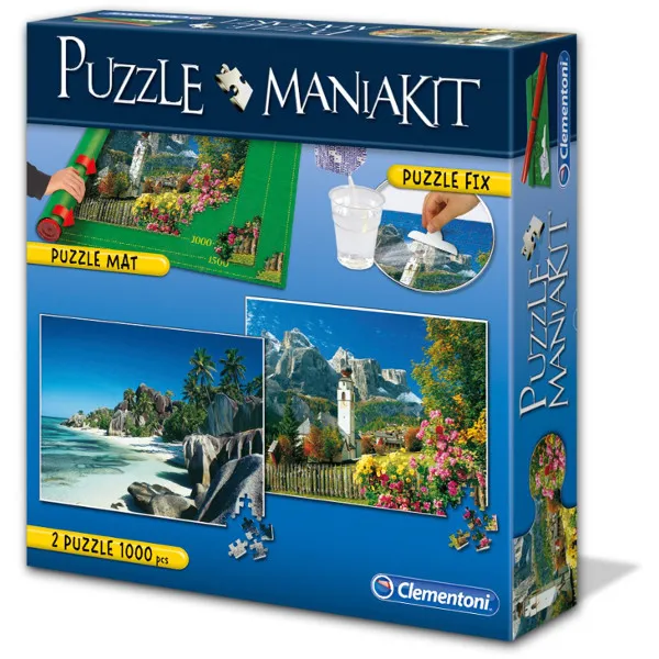 Mania Kit : 2 Puzzles + 1 Tapis de Puzzle 1500 Pièces