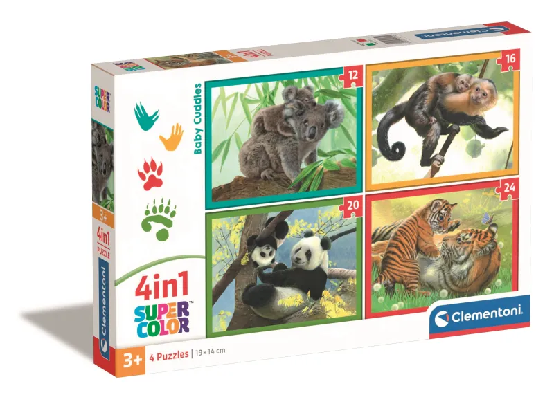 Puzzle 4 En 1 - Maman Bébé Animaux
