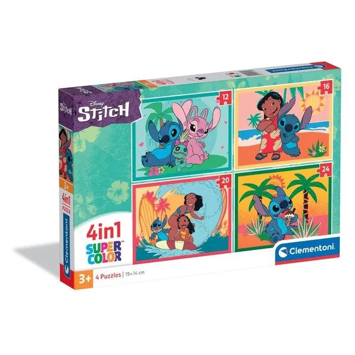Puzzle 4 En 1 - Stitch et ses Amis