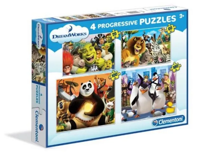4 Progressive Puzzles - Dreamworks