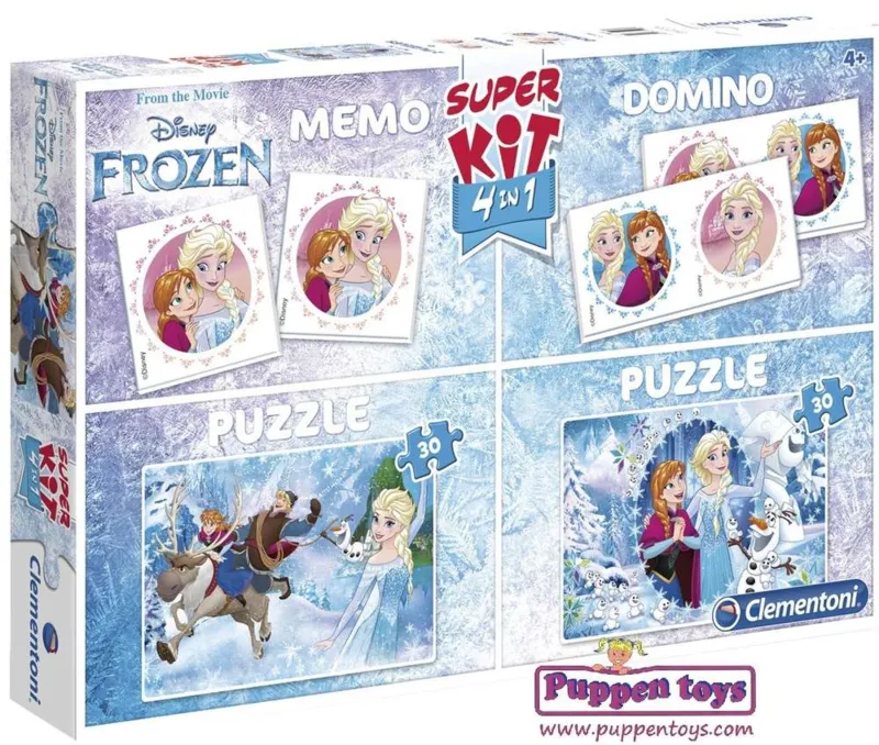 Super Kit 4 in 1 - La Reine des Neiges - 2 Puzzles + Memo + Domino