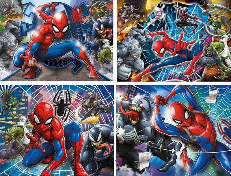 Spiderman - 4 Puzzles Evolutifs (20/60/100/180 Pièces)