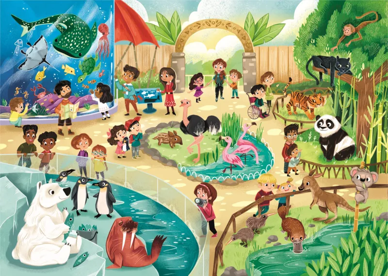 2 puzzles - Zoo - 2x60 Pièces