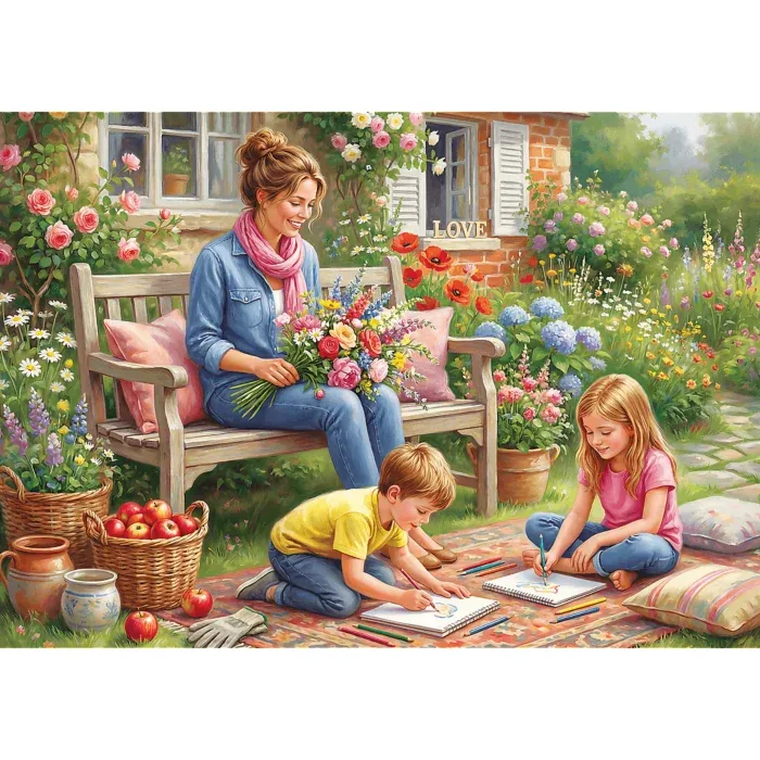 La Famille dans le Jardin