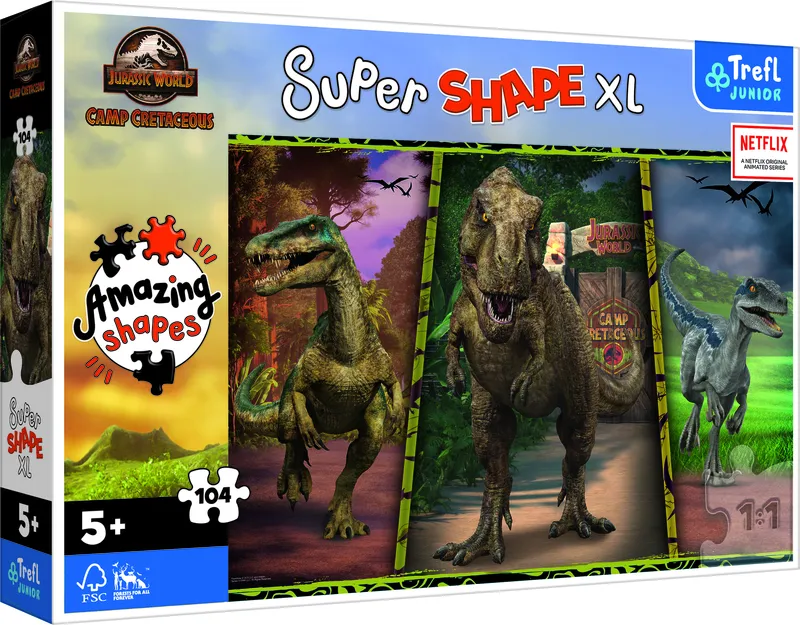 Pièces XXL - Dinosaures Colorés