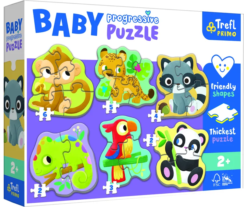 6 Puzzles - Animaux Exotiques