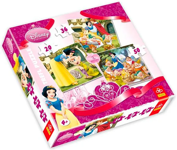 3 Puzzles Blanche Neige et les 7 Nains
