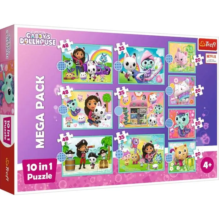 10 Puzzles - Gabby's Dollhouse