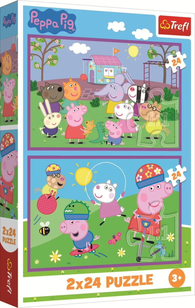 2 Puzzles - Peppa Sur Le Terrain De Jeu