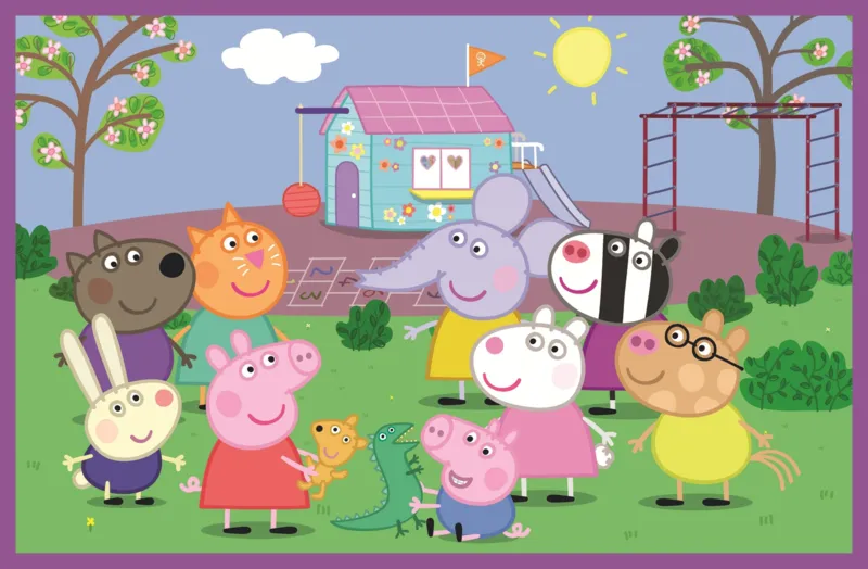 2 Puzzles - Peppa Sur Le Terrain De Jeu
