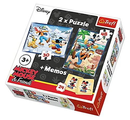 2 Puzzles + Memo - Mickey