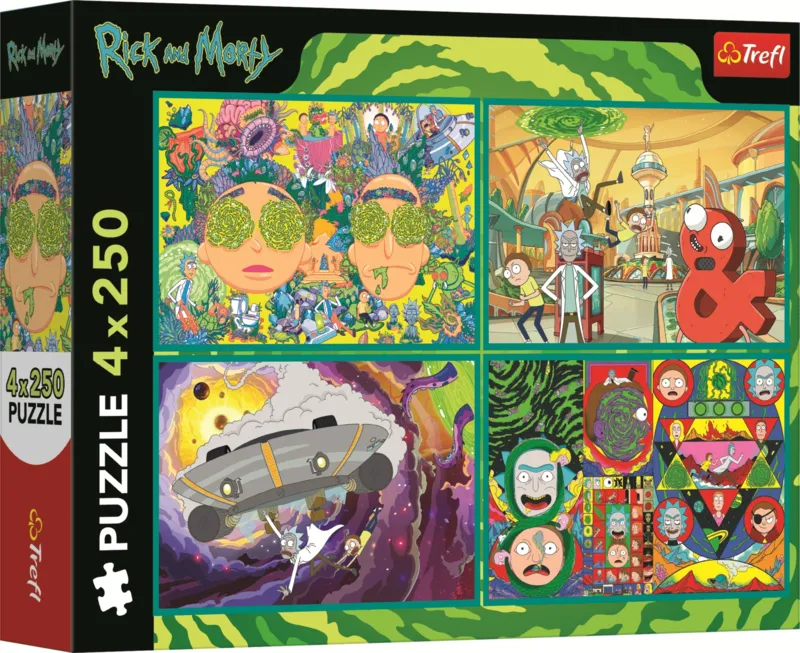 4 Puzzles - Le Monde Tordu De Rick Et Morty