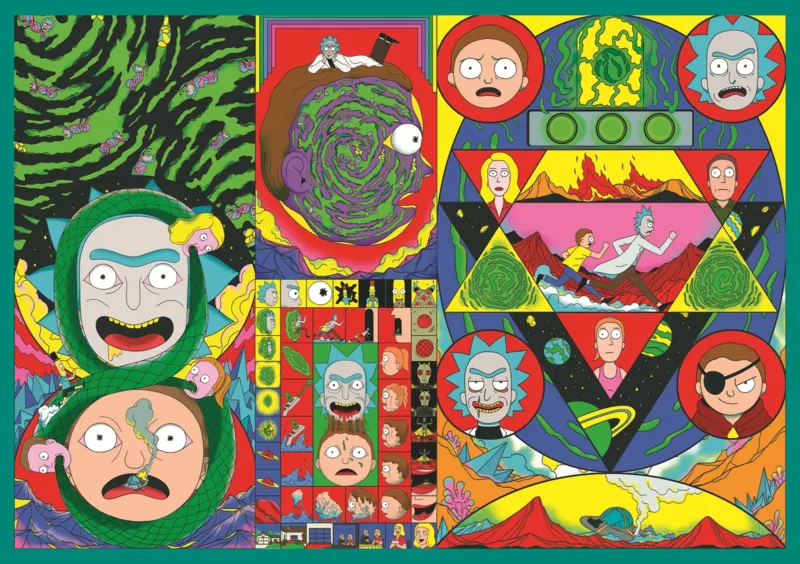 4 Puzzles - Le Monde Tordu De Rick Et Morty