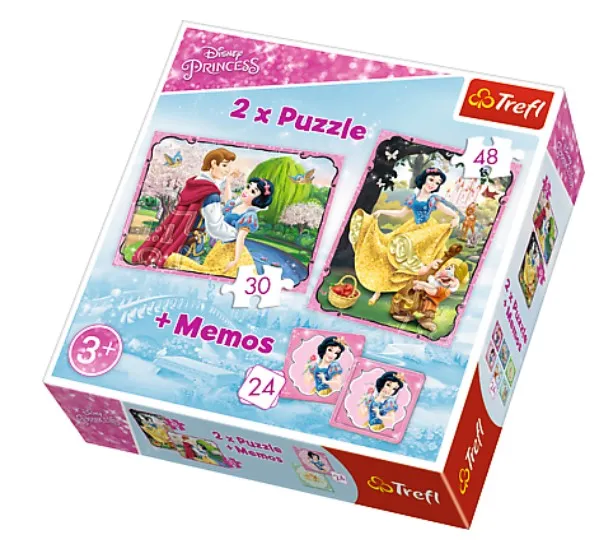 2 Puzzles + Memo - Disney Princess