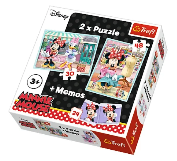 2 Puzzles + Memo - Minnie Mouse