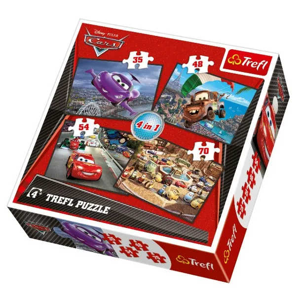 4 Puzzles en 1 : Cars et ses amis