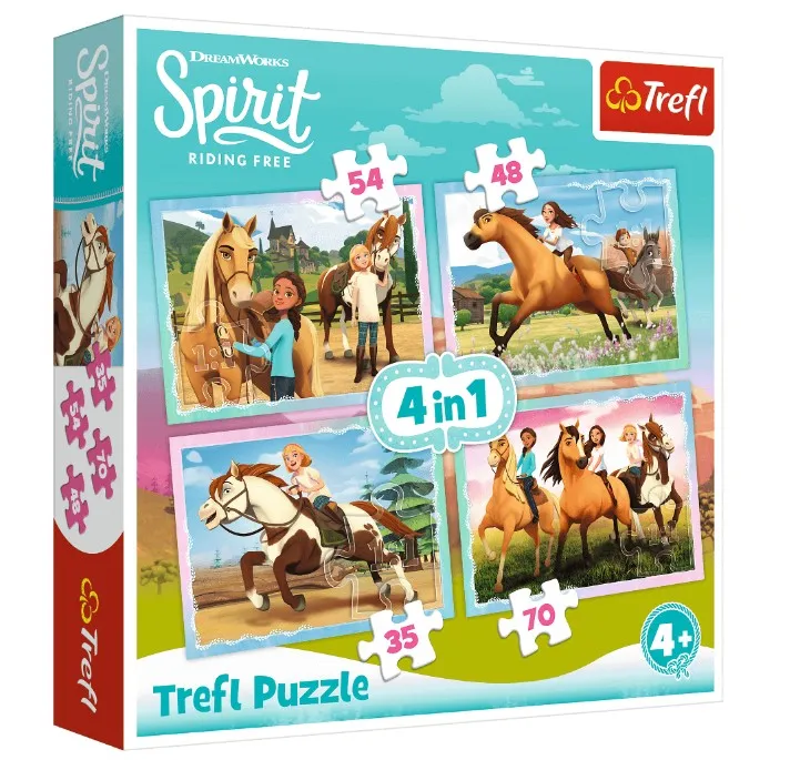 4 Puzzles - Dreamworks - Spirit Riding Free