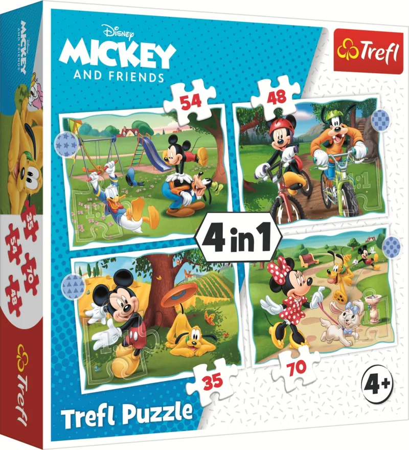 4 Puzzles - Mickey Mouse Belle Journée