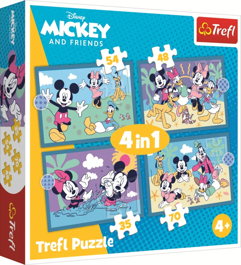 4 Puzzles - Événements Amusants De Mickey Mouse