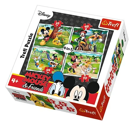 4 Puzzles - Mickey Mouse & Friends