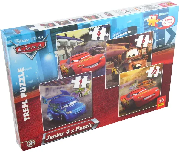 4 mini Puzzles  : Cars