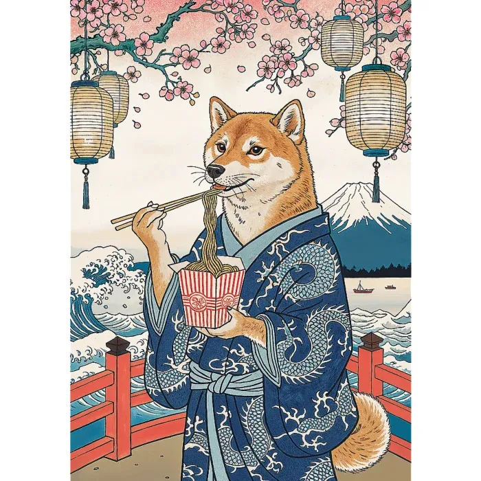 Pets as Art - La Méditation des Nouilles du Shiba