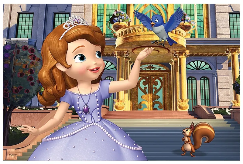 Princesse Sofia devant son Palais