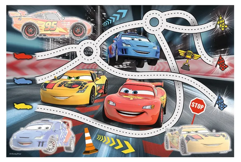 Cars - Puzzle + Magic Marker
