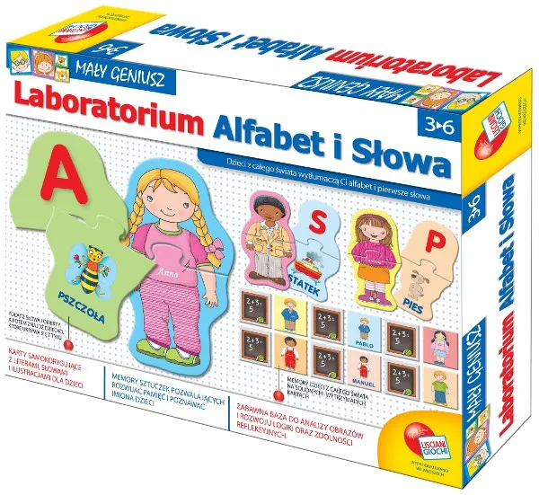 Puzzle éducatif - Apprendre l'Alphabet avec les Prénoms (Instructions en Polonais)