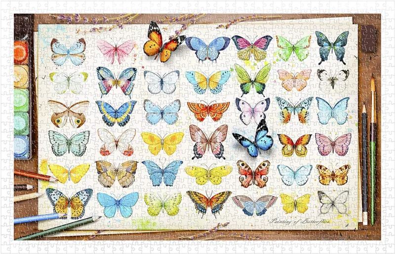Puzzle en Plastique - Beautiful Butterflies
