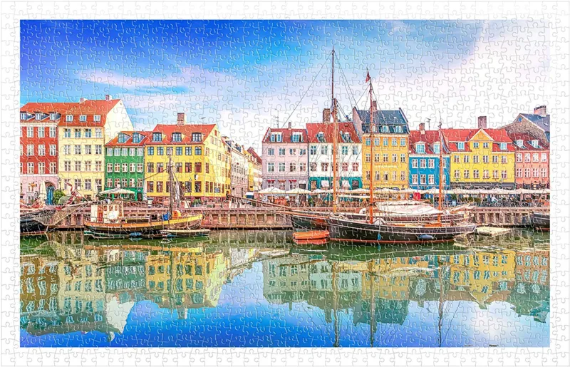 Puzzle en Plastique - Old Nyhavn Port in Copenhagen