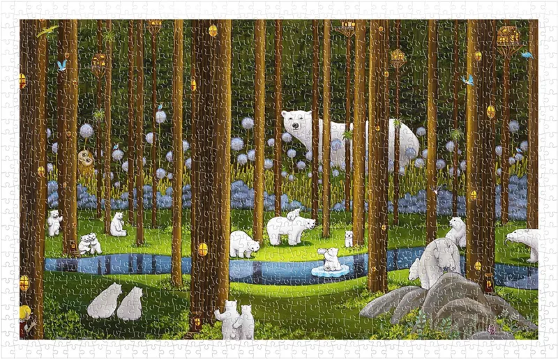 Puzzle en Plastique - SMART - Polar Bears in the Forest