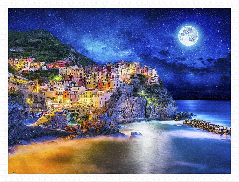 Puzzle en Plastique - Starry Night of Cinque Terre, Italy