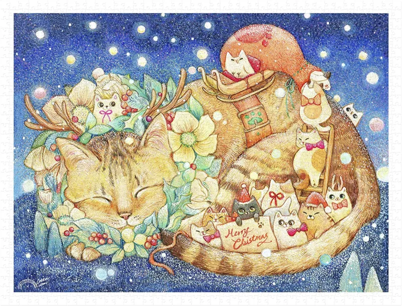 Cotton Lion - Christmas Night & Cats