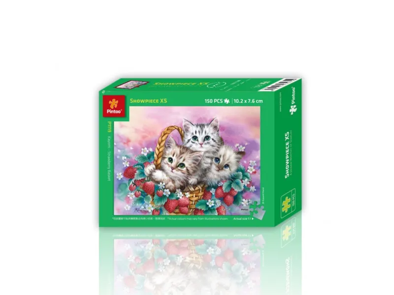 Puzzle en Plastique - Panier de Fraises pour Chats