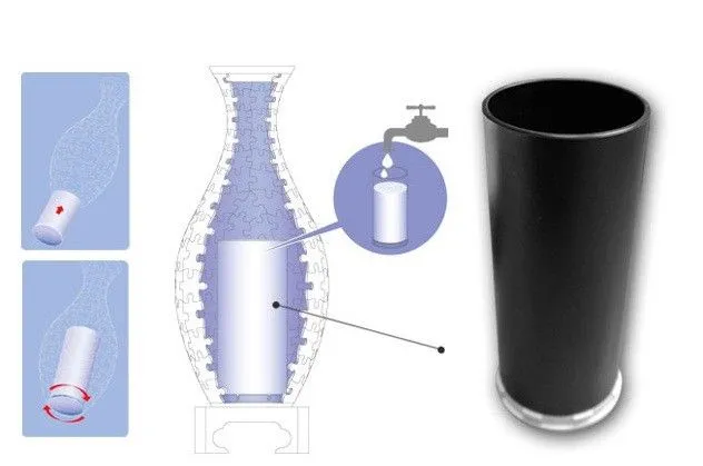 Puzzle 3D Vase - Carp with Lotus