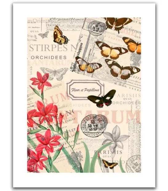 Puzzle en Plastique - Buttlerfly & Flower