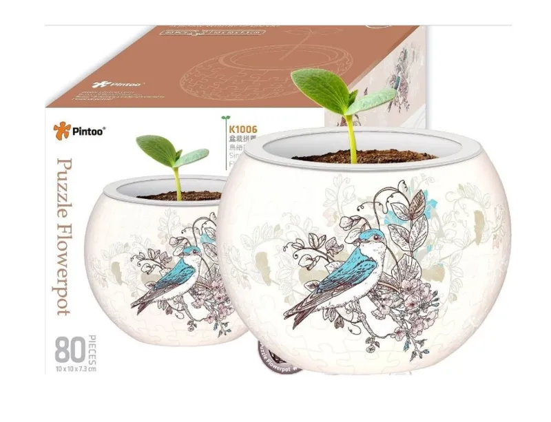 Puzzle 3D - Flower Pot - Singing Birds and Flowers