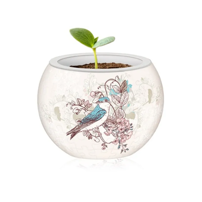 Puzzle 3D - Flower Pot - Singing Birds and Flowers