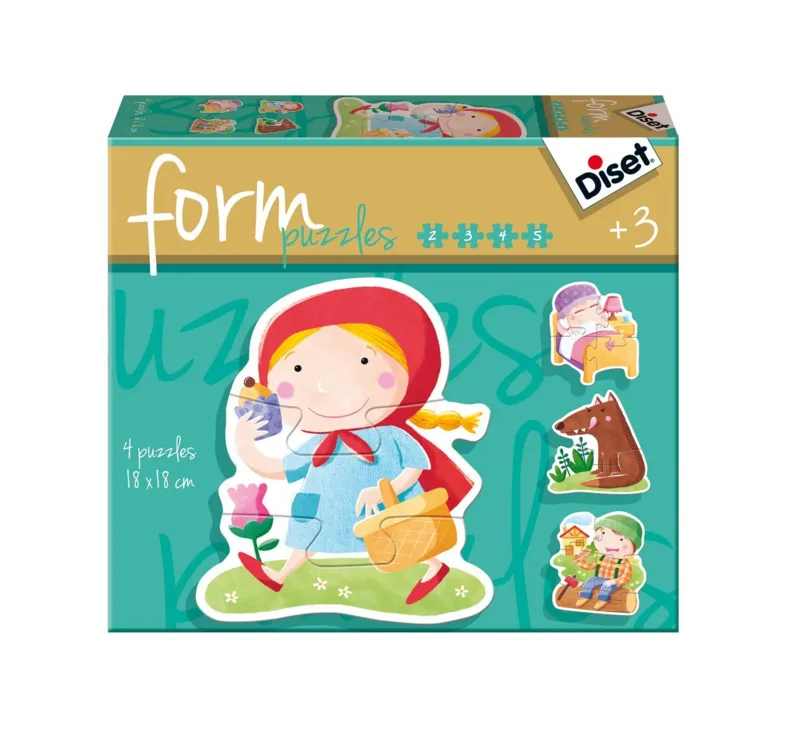 4 Puzzles Baby Form : Escargot, Tortue, Eléphant et Tigre