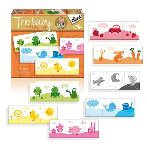 7 Puzzles Trio Baby Couleurs