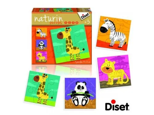 4 Puzzles Naturin Baby : La Jungle