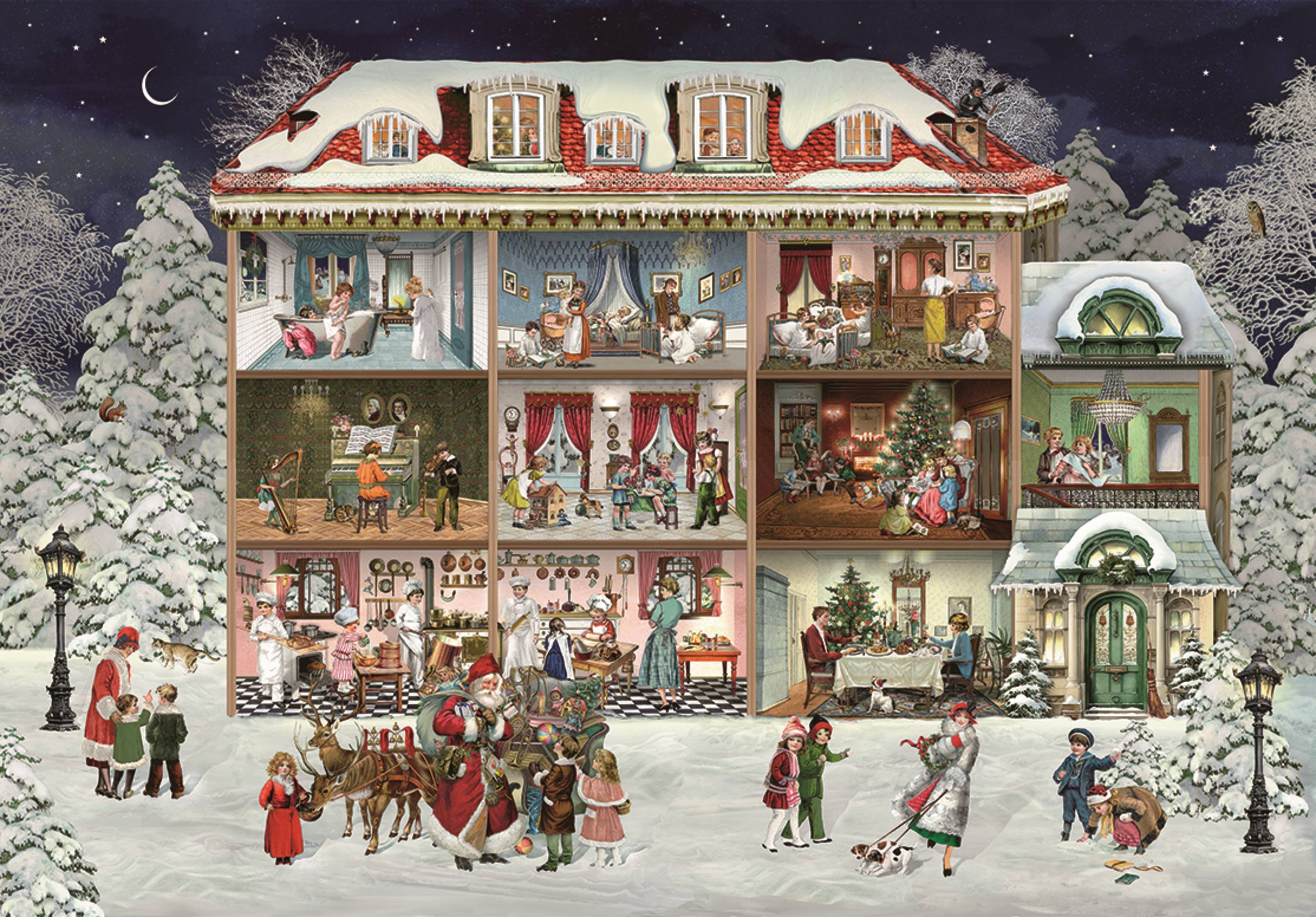 Puzzle Calendrier de l'Avent - Notre Merveilleuse Maison de Noël