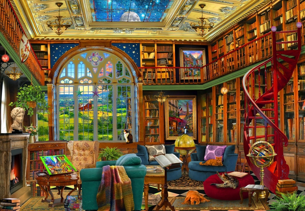 Bibliothèque à la Campagne