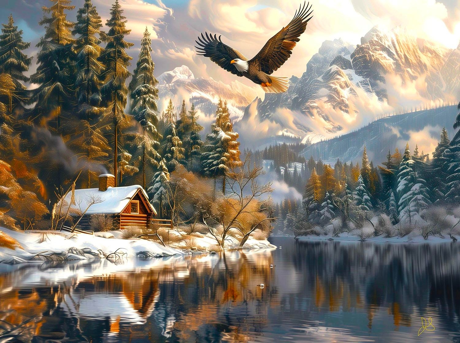 Vol de l'Aigle d'Hiver