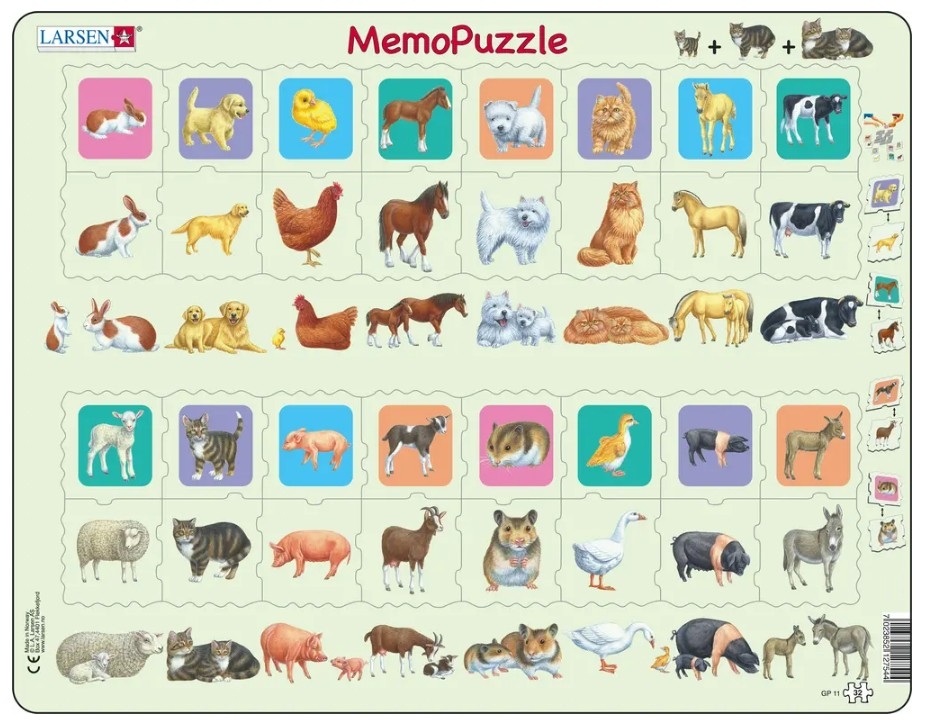 Puzzle Cadre - MemoPuzzle: Duo Mère et Bébé Animal