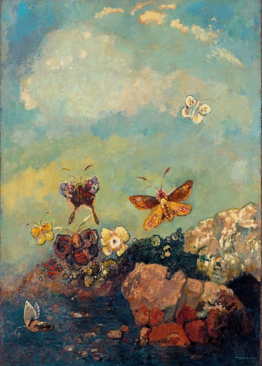 Odilon Redon - Papillons, 1910